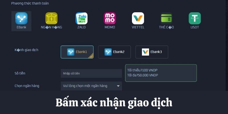 Xác nhận giao dịch rút tiền OK9 